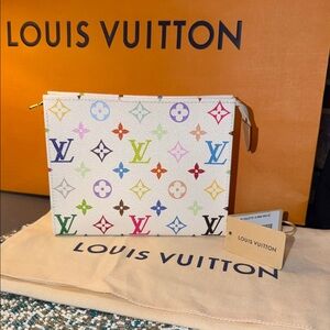 Louis Vuitton LV x TM White Multicolor Toiletry 19